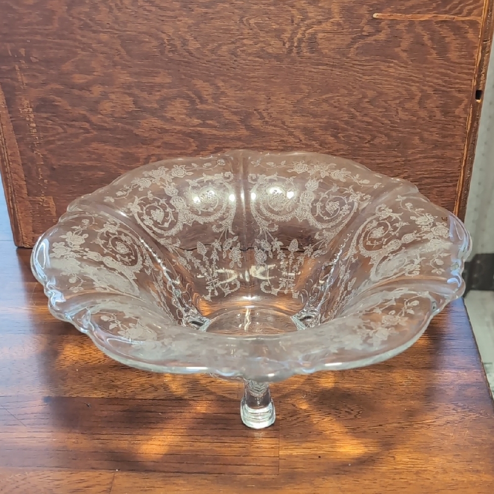 Sylvia Heisel Clear Glass Art Bowl